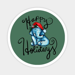 Happy Holidays elephant Magnet